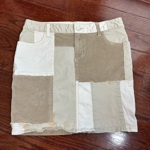 Pilcro and the letterpress mixed texture skirt